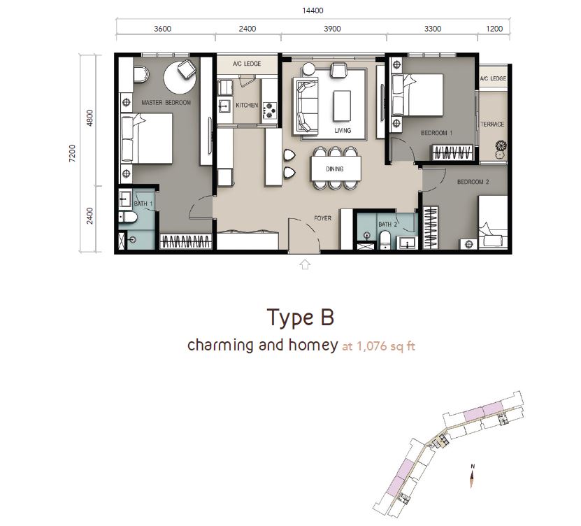 Type B floorplan