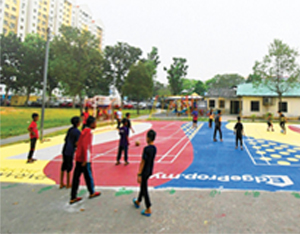 Colours and smiles at PPR Lembah Subang 1 refurbished sports courts